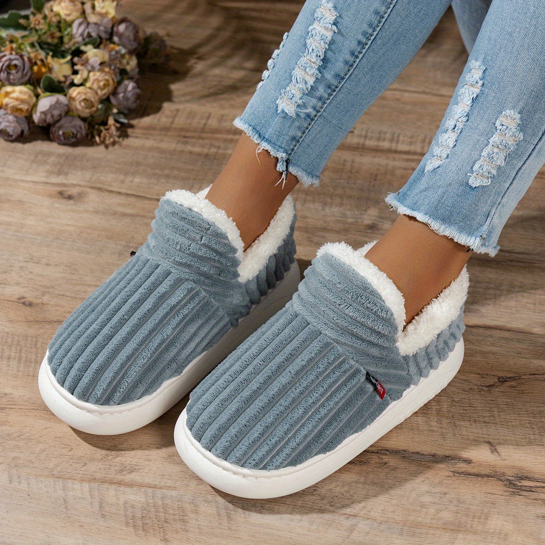 COZYSTEP™ | CHAUSSONS DOUILLETS EN PELUCHE POUR LA MAISON (MARRON, BLEU MARINE & GRIS)