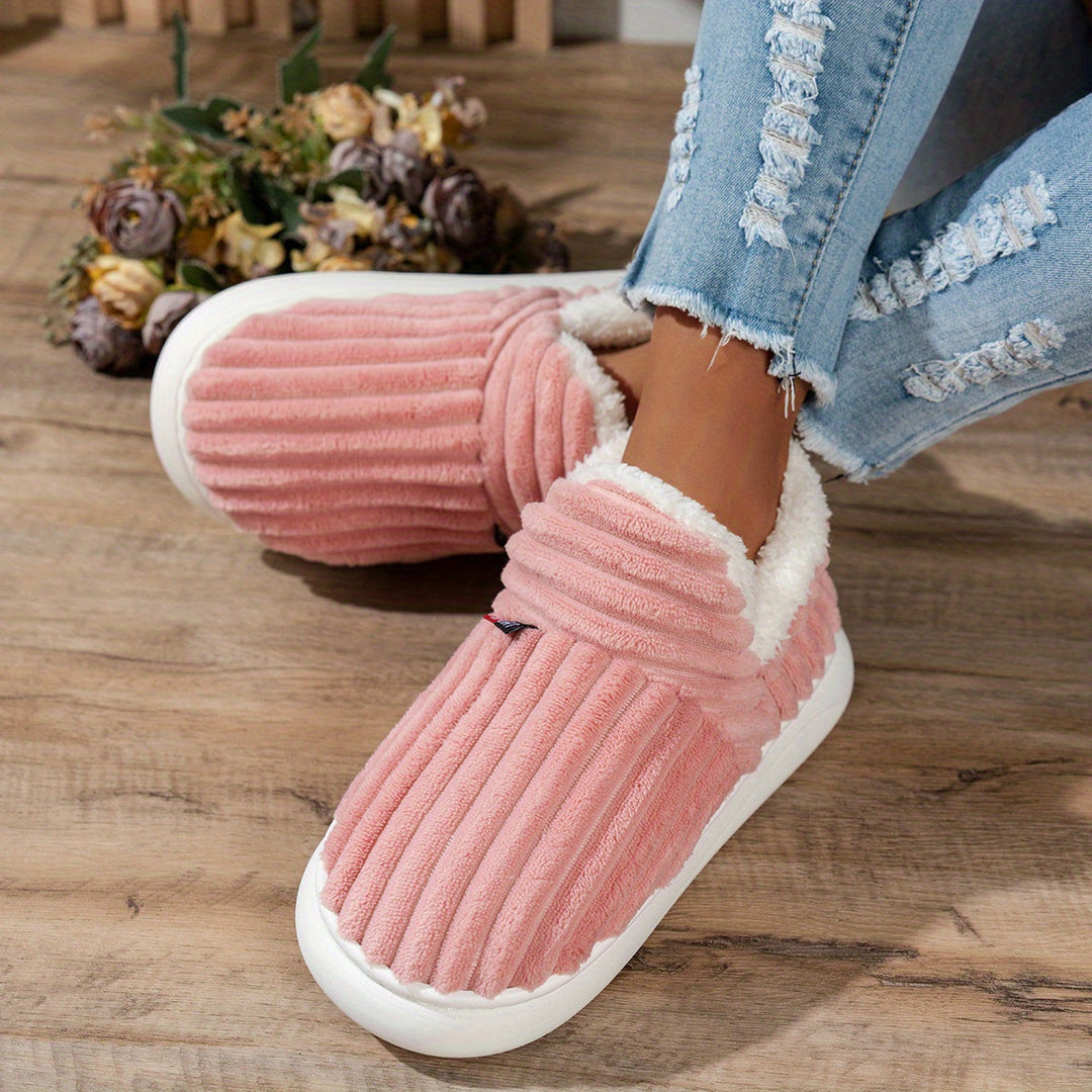COZYSTEP™ | CHAUSSONS DOUILLETS EN PELUCHE POUR LA MAISON (VERT, ROSE & ORANGE)