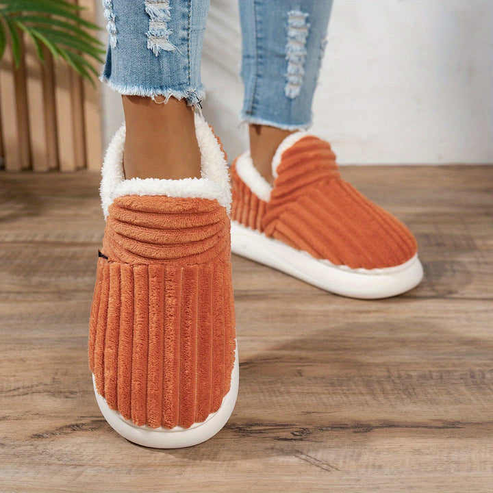 COZYSTEP™ | CHAUSSONS DOUILLETS EN PELUCHE POUR LA MAISON (VERT, ROSE & ORANGE)