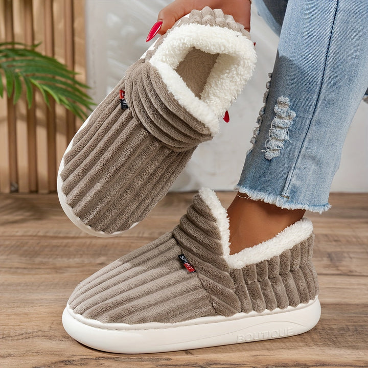 COZYSTEP™ | CHAUSSONS DOUILLETS EN PELUCHE POUR LA MAISON (MARRON, BLEU MARINE & GRIS)
