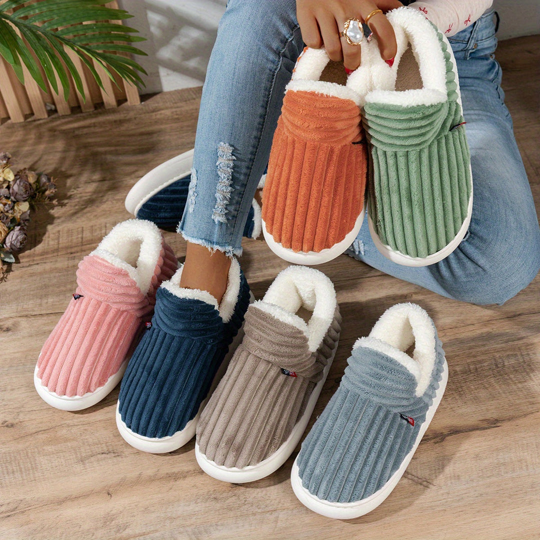 COZYSTEP™ | CHAUSSONS DOUILLETS EN PELUCHE POUR LA MAISON (MARRON, BLEU MARINE & GRIS)