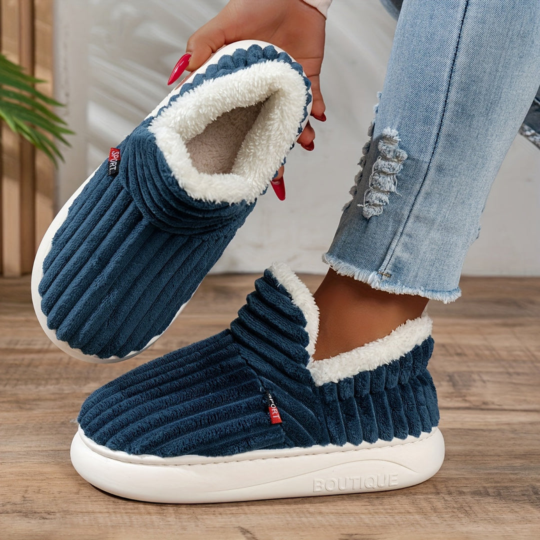 COZYSTEP™ | CHAUSSONS DOUILLETS EN PELUCHE POUR LA MAISON (MARRON, BLEU MARINE & GRIS)