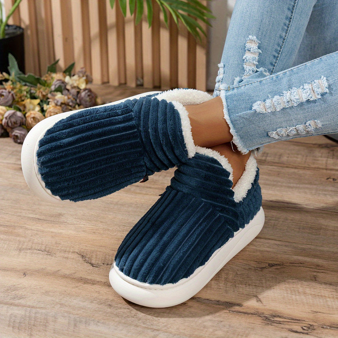 COZYSTEP™ | CHAUSSONS DOUILLETS EN PELUCHE POUR LA MAISON (MARRON, BLEU MARINE & GRIS)