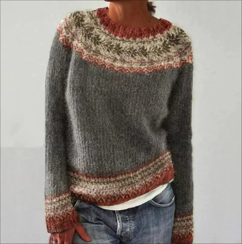 Pull en maille femme à col rond