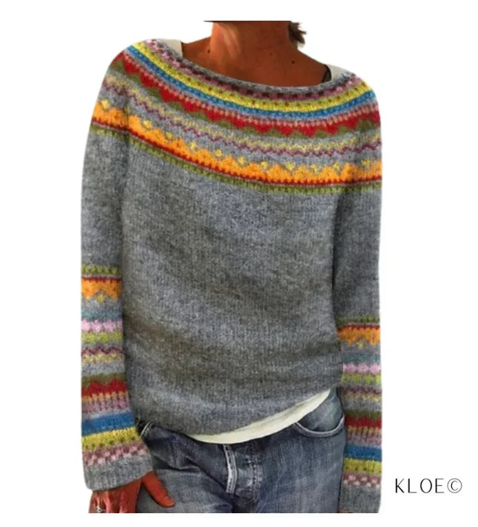 Pull en maille femme à col rond