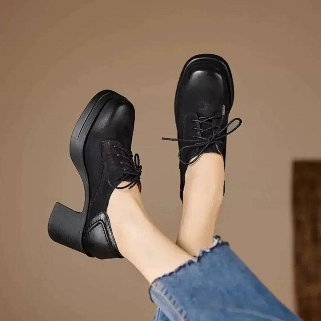 MARGOT™ | ESCARPINS CLASSIQUES LACÉS À TALON BLOC