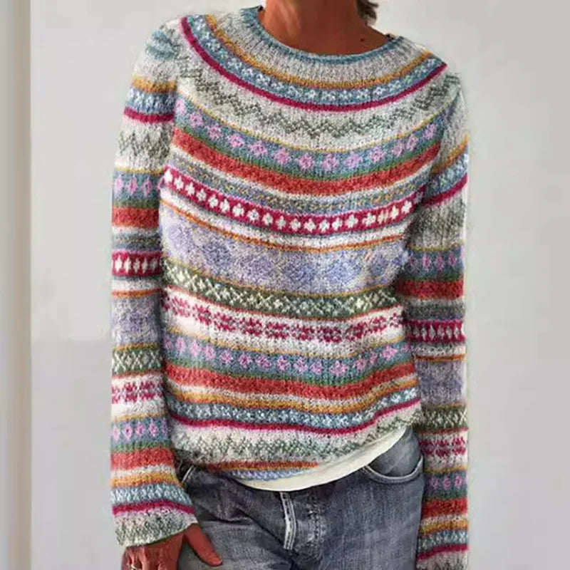 Pull en maille femme à col rond