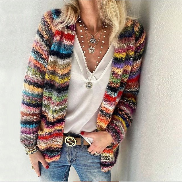 Cleo - Élégant Cardigan Multicolore