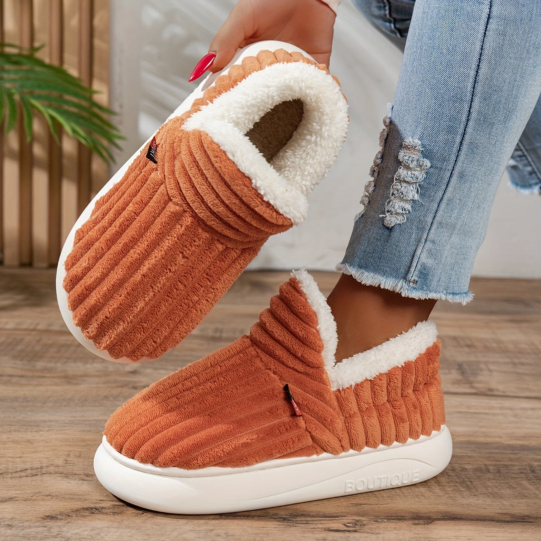 COZYSTEP™ | CHAUSSONS DOUILLETS EN PELUCHE POUR LA MAISON (VERT, ROSE & ORANGE)
