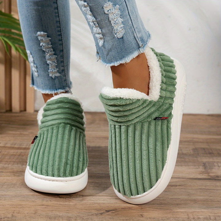COZYSTEP™ | CHAUSSONS DOUILLETS EN PELUCHE POUR LA MAISON (VERT, ROSE & ORANGE)